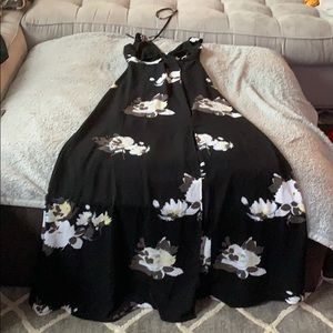 Candie’s black flower maxi dress